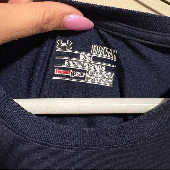 Under Armour Notre Dame Fighting Irish Blue Short Sleeve Shirt- Size Medium - Picture 3 of 4